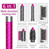 TINSOL 7 in 1 Multi-Function Hair Dryer & Styling Tool Automatic Curling Set 1300W Straightener Professional Salon Hair Dryer