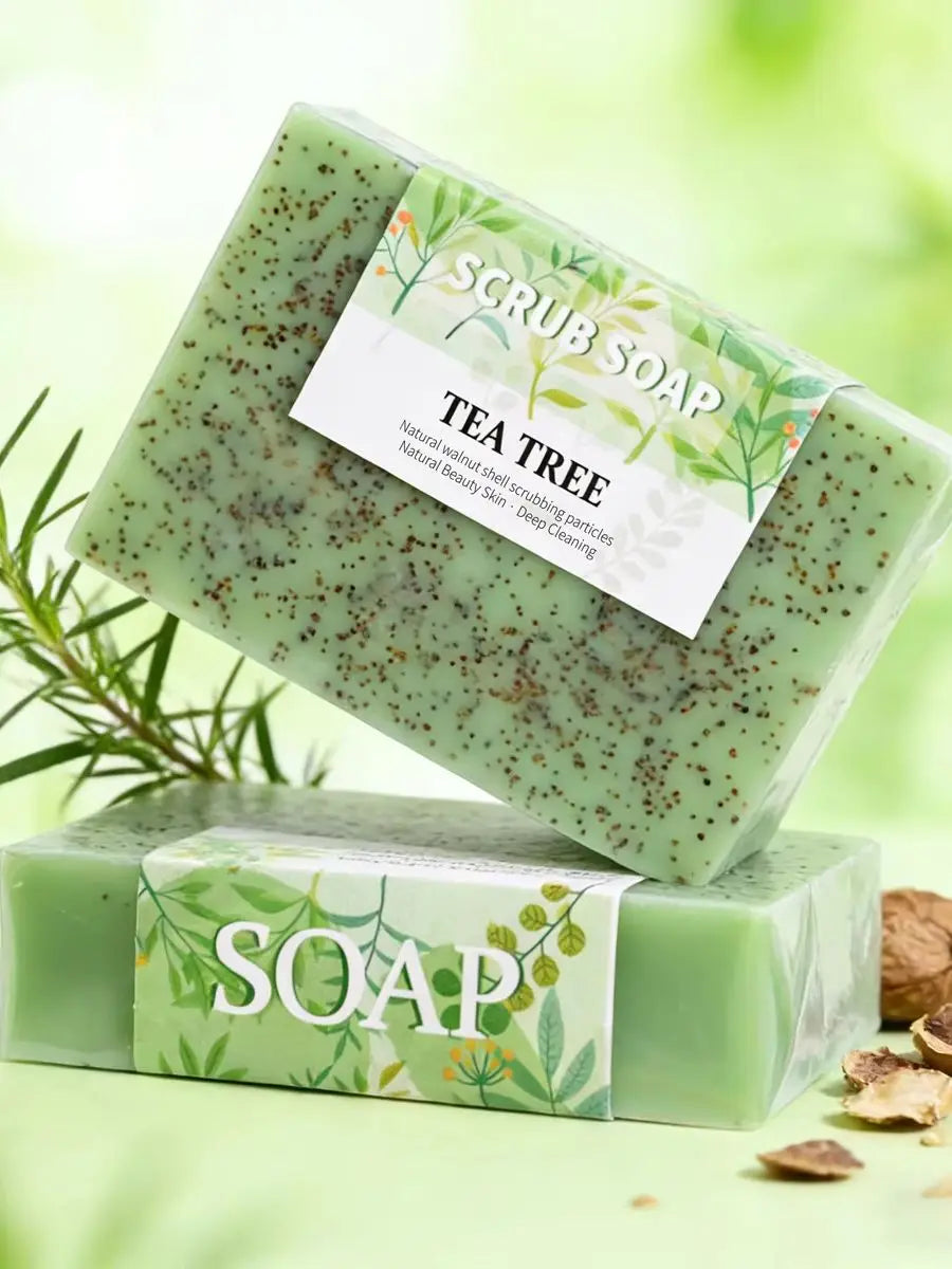 Tea Tree Soap for Face and Body, 100g of Tea Tree Soap Suitable for Daily Use, Suitable for Oily and Dry Skin