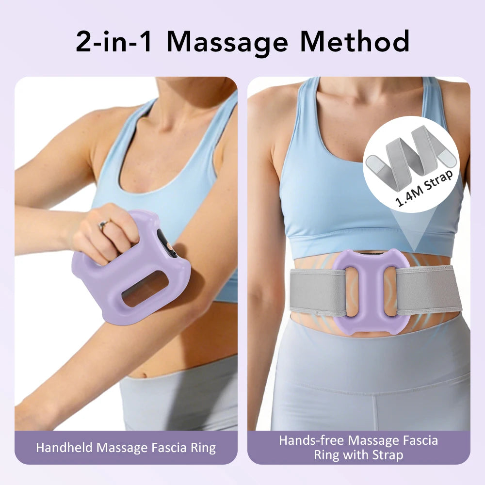 Electric Full-Body Fascia Ring Portable Vibration Fascia Massager Fat Burning Body Weight Loss Deep Tissue Muscle Relief & Relax