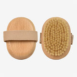SPA Wooden Body Brush Natural Boar Bristle Organic Dry Skin Body Brush Bamboo Wet Back Shower Brushes Exfoliating Bathing Brush
