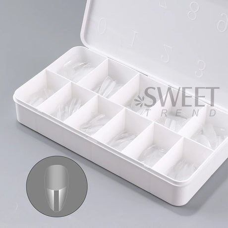550pcs Soft Gel Nail Tips Medium Short Almond Coffin Full Cover Matte Extension Tool Acrylic Press on Nail French Manicure Decor