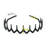 2pcs/set Black amber wave long teeth headband Anti-fall resin plastic with teeth non-slip headband for men and women face wash h