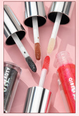 Qibest 8 Colors Moisturizing Diamond Shimmer Glitter Lip Gloss Makeup Sparkling Glitter Liquid Lipstick Pearl Lipgloss Tint