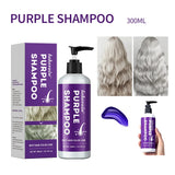 Purple Hair Dye Shampoo for Blonde to Cover Gray Non-irritating Hair Fading Yellow After Bleach Hair Shampoo Gray Hair Remedy
