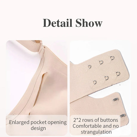 LERVANLA Silicone Breasts Pads Forms Pads Chest Women's Fake Boobs Enhancement Magnify Underwear 2-in-1Breast Becomes Big