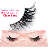 Half Lashes Mink Eyelashes Fluffy Soft False Eyelashes Wispy Cross Mink Eye Lashes Natural Short Mink Eyelash Extension Makeup