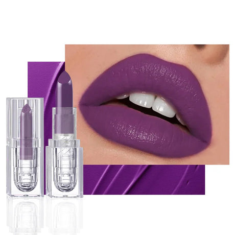 Purple Colors Velvet Matte Lip Mud Liquid Lipstick Waterproof Nude Lip Gloss  Sexy Women Lip Glaze Cosmetic