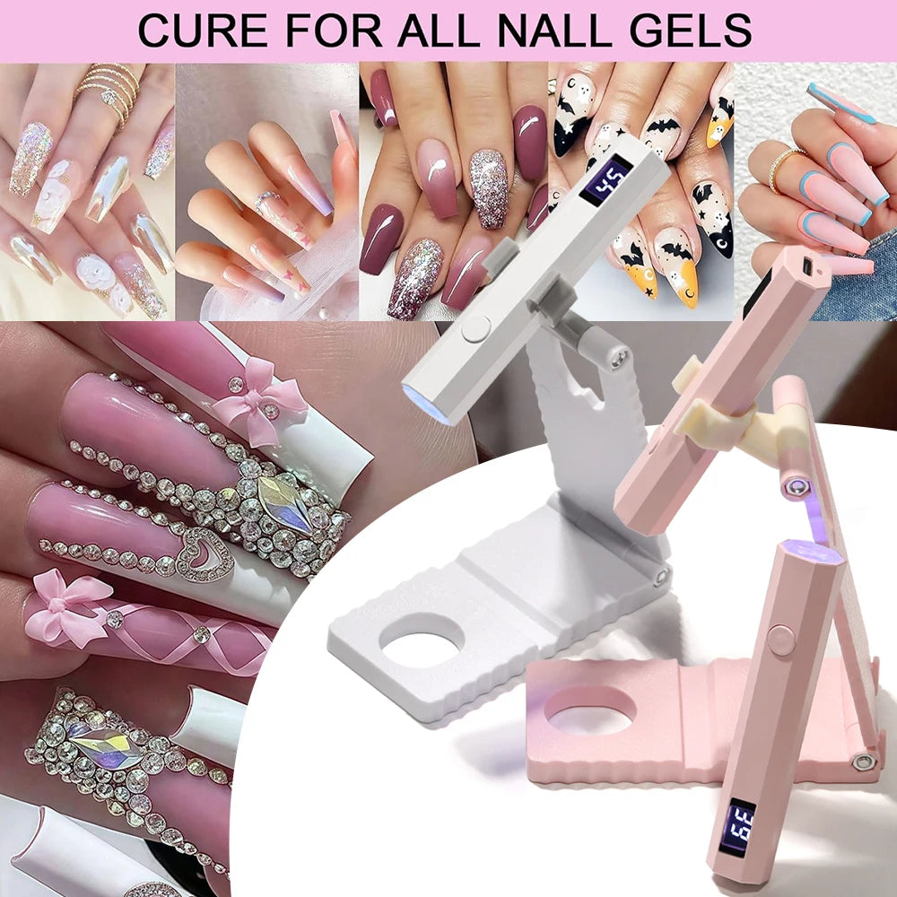 Convenient Handheld Nail Dryer Lamp UV/LED Nail Curing All Gel Polish Nail Art Tool USB Rechargeabl Quick Dry Nail Lamp