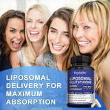 Liposomal Glutathione Capsules, Advanced Antioxidant, Support Detox, Liver Brain Immune Health, Brighten Skin & Anti-Aging
