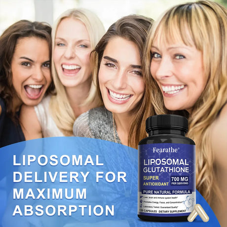 Liposomal Glutathione Capsules, Advanced Antioxidant, Support Detox, Liver Brain Immune Health, Brighten Skin & Anti-Aging