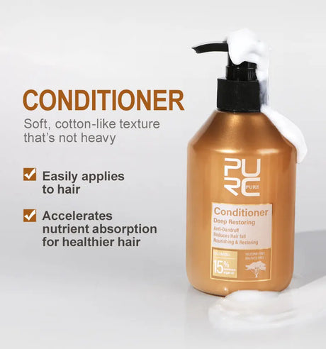 PURC Repair Damaged Hair Treatment  Morocco Argan Oil Amino Acid Keratin Smoothing Sulfate-Free Shampoo Conditioner Set Hair Car