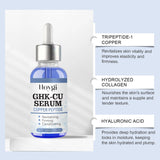 30ml Copper Peptide Serum GHK-Cu Face Firming Lifting Fade Fine Lines Shrink Pores Barrier Repair Hyaluronic Acid Moisturizer