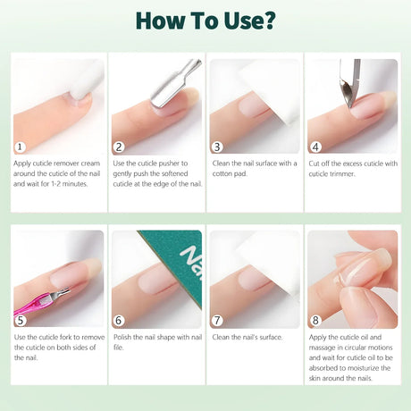 Nailpop Cuticle Remover and Cuticle Oil Repair Nail Care Kit Nail Treatment for Damaged Nails Dead Skin Remover Manicure
