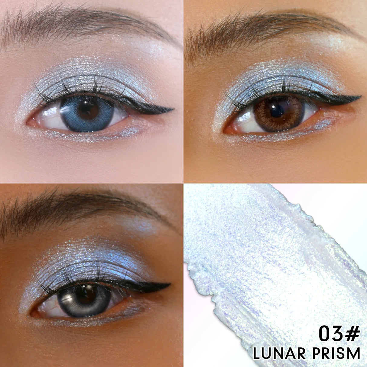CHARMACY Multichrome Eyeshadow Pen Double Head Multichrome Eye Shadow Glitter for Eyes Waterproof Professional Maquillaje