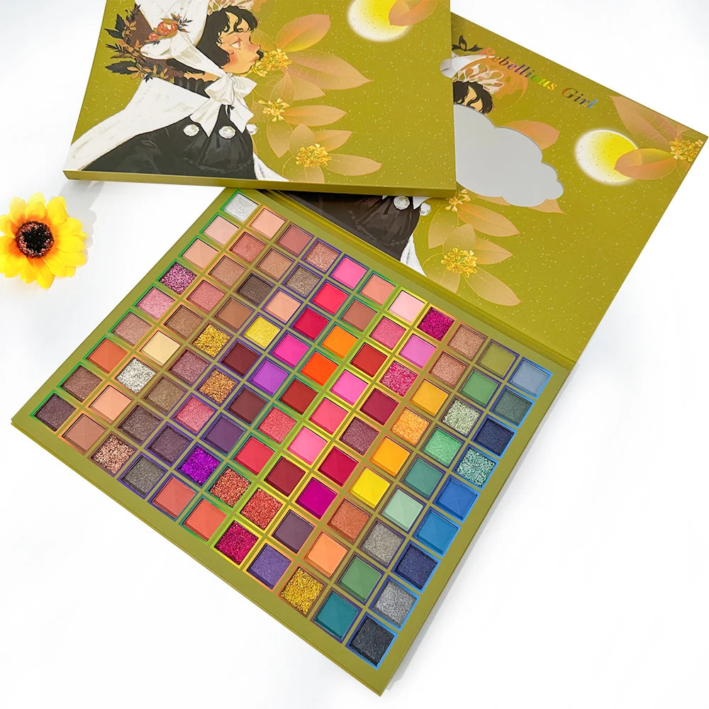 99 Color Rainbow Eye Makeup Plate Professional Matte Flash Plate Durable Eye Shadow Plate Suitable for Gifts to Women Cosmetics