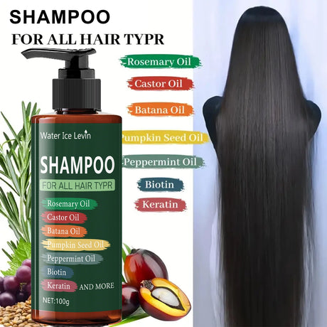 7in 1 Hair Shampoo - 250g 7 in 1 Shampoo - Cooling and Moisturizing for Damaged Hair, Split Ends, Anti-Breakage, Rich in Lavender, Rapeseed Oil, Peppermint Oil, Biotin, and Keratin