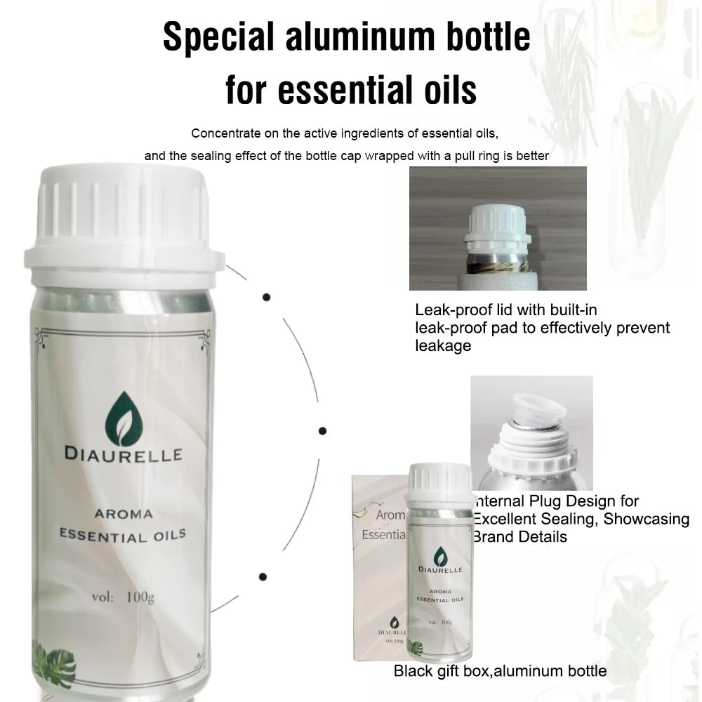DIAURELLE 100mL Aroma Diffuser Essential Oils 8-Times Concentrated Essence Perfume Flavoring Home Fragrance Air Freshener