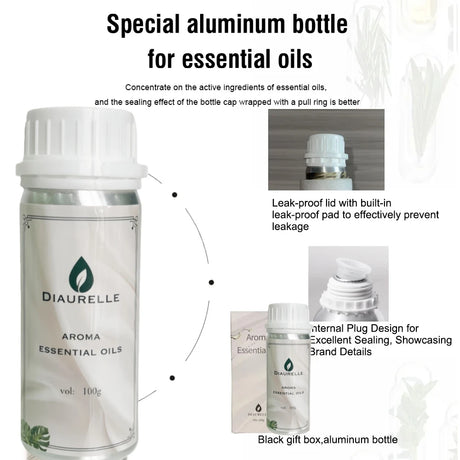 DIAURELLE 100mL Aroma Diffuser Essential Oils 8-Times Concentrated Essence Perfume Flavoring Home Fragrance Air Freshener