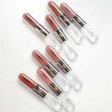 New Kiko Double Headed Lipstick Transparent Mirror Lip Gloss Non Fading Oil Sexy Rich Lip Gloss Milk Tea Bean Paste Naked Makeup
