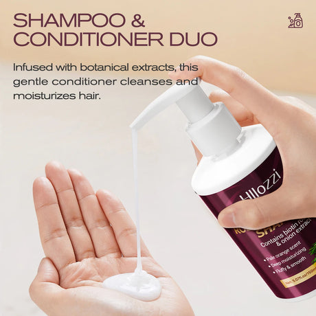 Biotin Rosemary & Onion Hair Care Set – Shampoo + Conditioner, Strengthen & Nourish, 2pcs/Set