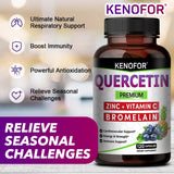 Quercetin Capsules with Bromelain, Vitamin C, Ashwagandha, Antioxidant, Support Immune, Respiratory & Cardiovascular Wellness
