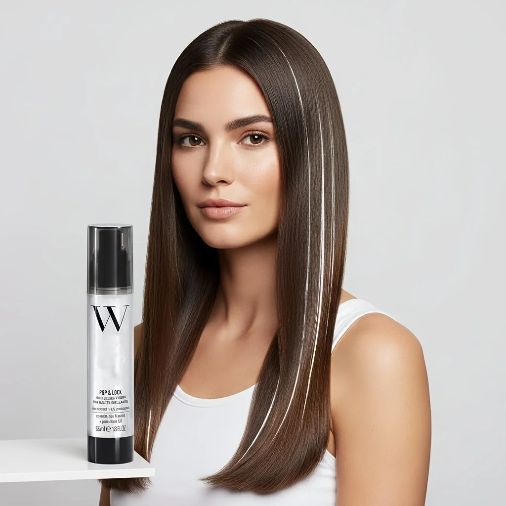 Sparkling High Gloss Finish Hair Styler - Frizz-Free Smoothing Serum for Glassy Shine, Weightless Glossy Oil for Color Brilliance, Non-Greasy Formula