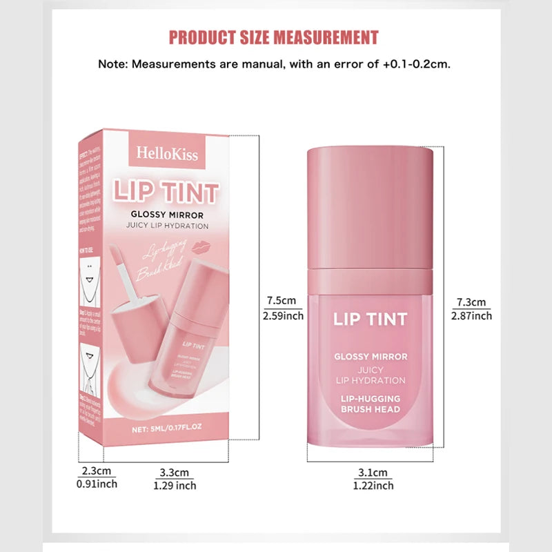 Brand Mirror Lip Gloss 5ml Non Stick To Cup Non Fading Long-lasting Moisturizing Hydrating Natural Portable Brush Head Lip Gloss