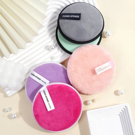 5Pcs Soft Skin Makeup Remover Polyester Facial Cleaning Tool Cosmetic Remover For Men And Women Beauty Tool