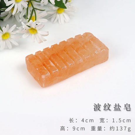 Himalayan Massage Salt Stones, Salt Soap, & Diverse Shaped Hot Compress Salt Soaps Specifically for Bathing & Facial Cleansing