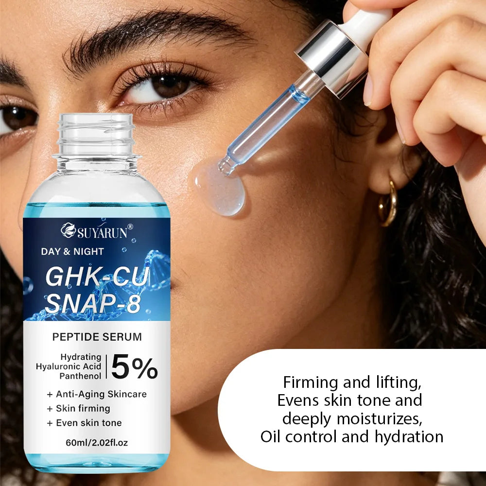 SUYARUN Anti-Aging Peptide Serum | GHK-Cu & SNAP-8 Formula for Day & Night Firming Treatment.