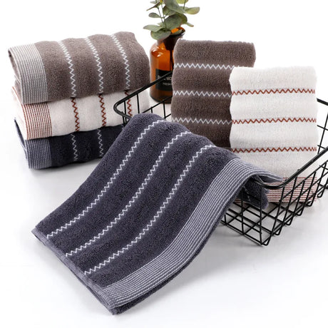 1/2/3PCS Bathroom Cotton Towel Sets Household Towels Wave Bath Hand Face Towels Soft Absorbent Towels Christmas Gift Towels Set