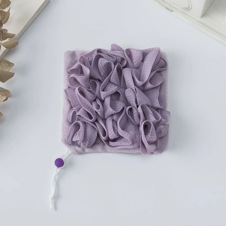 2-In-1 Bath Ball Towel Loofah With Drawstring Closure For Soap Soft Exfoliating Mesh Shower Sponge Body Skin Care Bathing Tools
