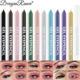 12 Colors Shine Pearlescent Eyeliner Pencil Waterproof Lasting Matte White Black Brown Smooth and Easy To Color Eyeliner Gel Pen