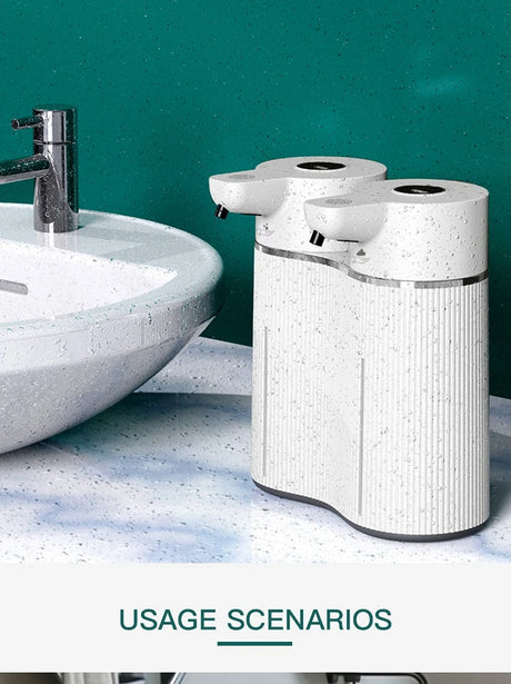 Double-Head Touchless Foam/Gel Infrared Induction Electric Automatic Senor Soap Dispenser Wall-Mounted Hand Washing Pump Machine