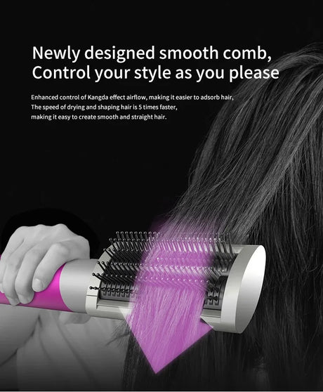 TINSOL 7 in 1 Multi-Function Hair Dryer & Styling Tool Automatic Curling Set 1300W Straightener Professional Salon Hair Dryer