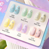 LIMEGIRL 6pcs/set Gel Nail Polish Ice Cream Color Vernis Semi-Permanent UV Gel Nail Art Varn Nail Polish Gel kit
