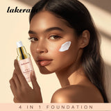4 In 1 Foundation Long-wearing Moisturizing Waterproof Concealer Even Skin Tone SPF 30 Liquid Hydrating Full Coverage Concealer