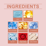Perfume Body Scrub Hydrating Smoothing Skin Natural Exfoliating Salt Rose Coral Amber Vanilla Scent Moisturizing Cleansing Skin