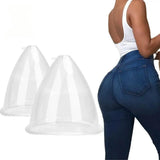 2pcs180/150ml Breast Enlargement Cupping Hip Lifting Buttock Vacuum Pump Suction Replacement Enhancer Massage Cup with Hose Set