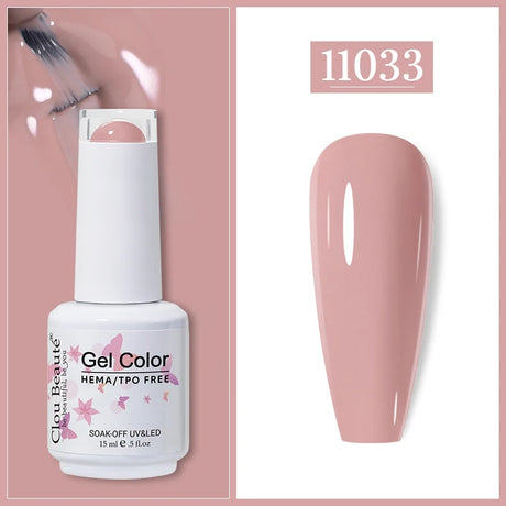 Clou Beaute Gel Nail Polish Neon Brown Royal Blue Red Green Pastal Nude Nail Art Varnishes Gel Lacquer HEMA/TPO FREE UV Gel Nail