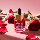 Mercilen Double Rose Time Revitalizing Essence Oil 30ml, Moisturizes, Nourishes, and Firms the Skin, Daily Facial Skin Care Essence, Makes Skin Look Younger, Contains Rose Essential Oil and Plant-Based Squalane, Suitable for