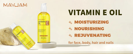MAYJAM 236ml/118ml Pure Natural Vitamin E Oil Moisturizing for Skin & Face Care,Body Oil for Spa Massage D-Alpha Tocopherol