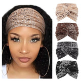 Boho Paisley Knotted Headband for Women, Wide Elastic Twisted Head Wrap, Vintage Bandana Print Hair Band for Yoga, Daily Wear