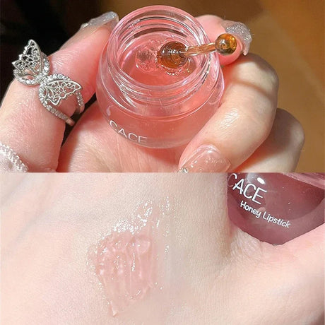 Cherry Honey Lip Oil Nourishing Lip Balm Long-lasting Deeply Hydrating and Plumping Clear Lipgloss Moisturizing Lips Care Makeup