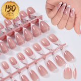 576pcs/Box Colorful Fake Nails Black Red Design Fake Nail Oval Short Square Press On False Nails Mixed Full Cover Nail Tips