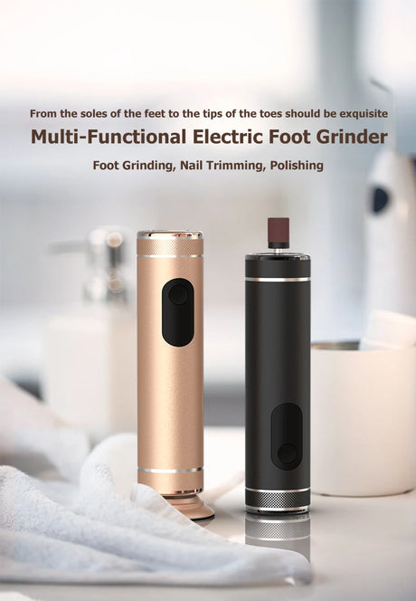 Aluminum Alloy 2-in-1 Electric Callus Remover And Food Grinder Hand Foot Care Tool Set with Gift Box