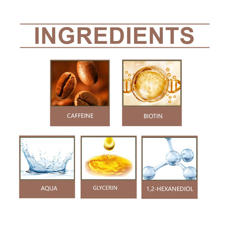 Biotin Caffeine Hair Serum Spray Deep Hydrating Nourishment Strengthen Hair Roots Reduce Hair Loss Smoothing Shiny Hair Care