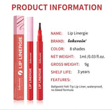 Waterproof Lip Liner Stain Lip Lingerie Long Lasting 8 Colors Transfer Proof Smudge Resistant Color No Bleed Formula  Cosmetics