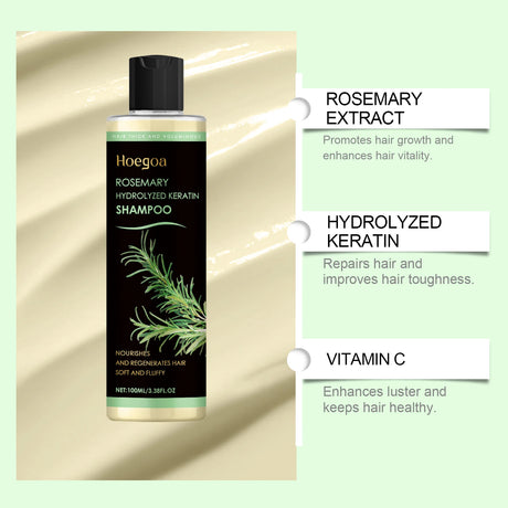 Rosemary Natural Shampoo Thickening & Strengthening Deep Nourishing Scalp Care Moisturizing Shampoo for Dry Damaged Hair Hair Home Use