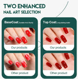 Nailpop HEMA/TPO Free Top Base Coat Gel Polish 15ml Clear Soak Off UV/LED Cured Professional Art Salon Home Use Long Lasting 1Pc